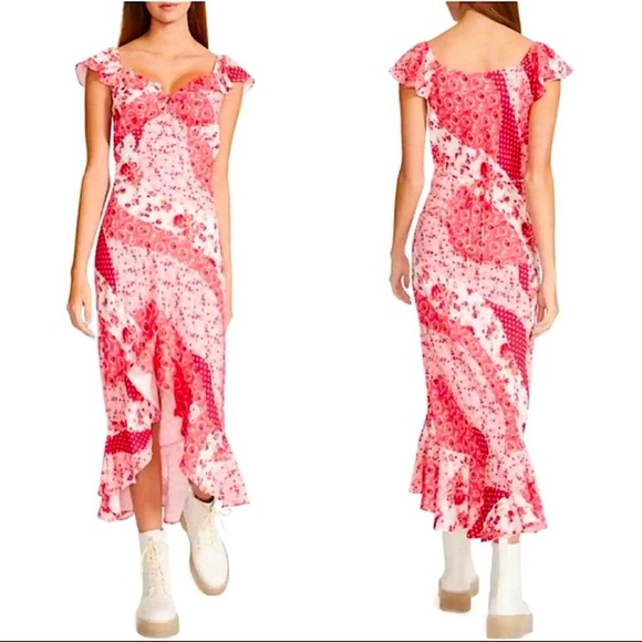 Betsey Johnson Dresses & Skirts - NWT!! Betsey Johnson - La Napoule English Rose
Patchwork Ruffled High-Low